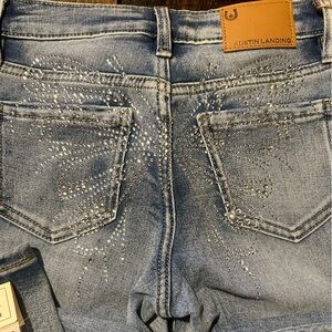 Austin Landing rhinestone butterfly flare jeans- size 00. Brand new with tags.
